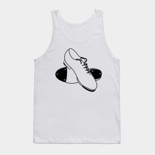 Tap Shoes -Drawn in black line. Tank Top